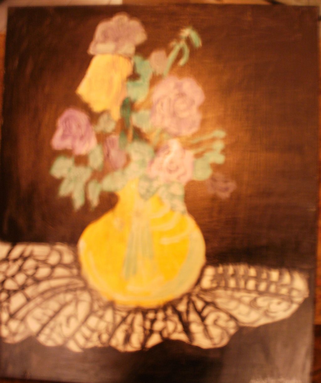 Acrylic Roses in Vase